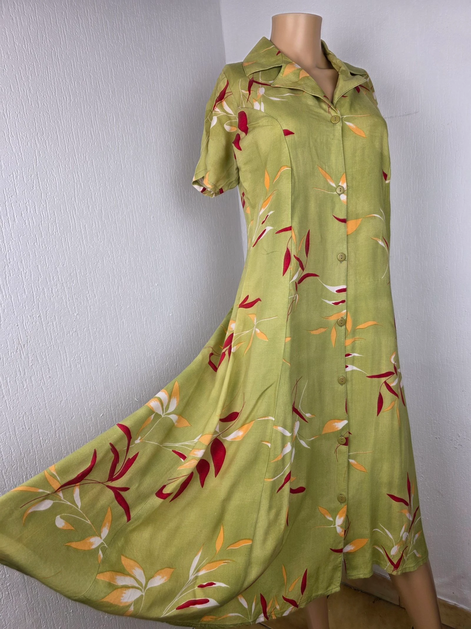 Robe longue motif tropical vintage 90's taille 34/36